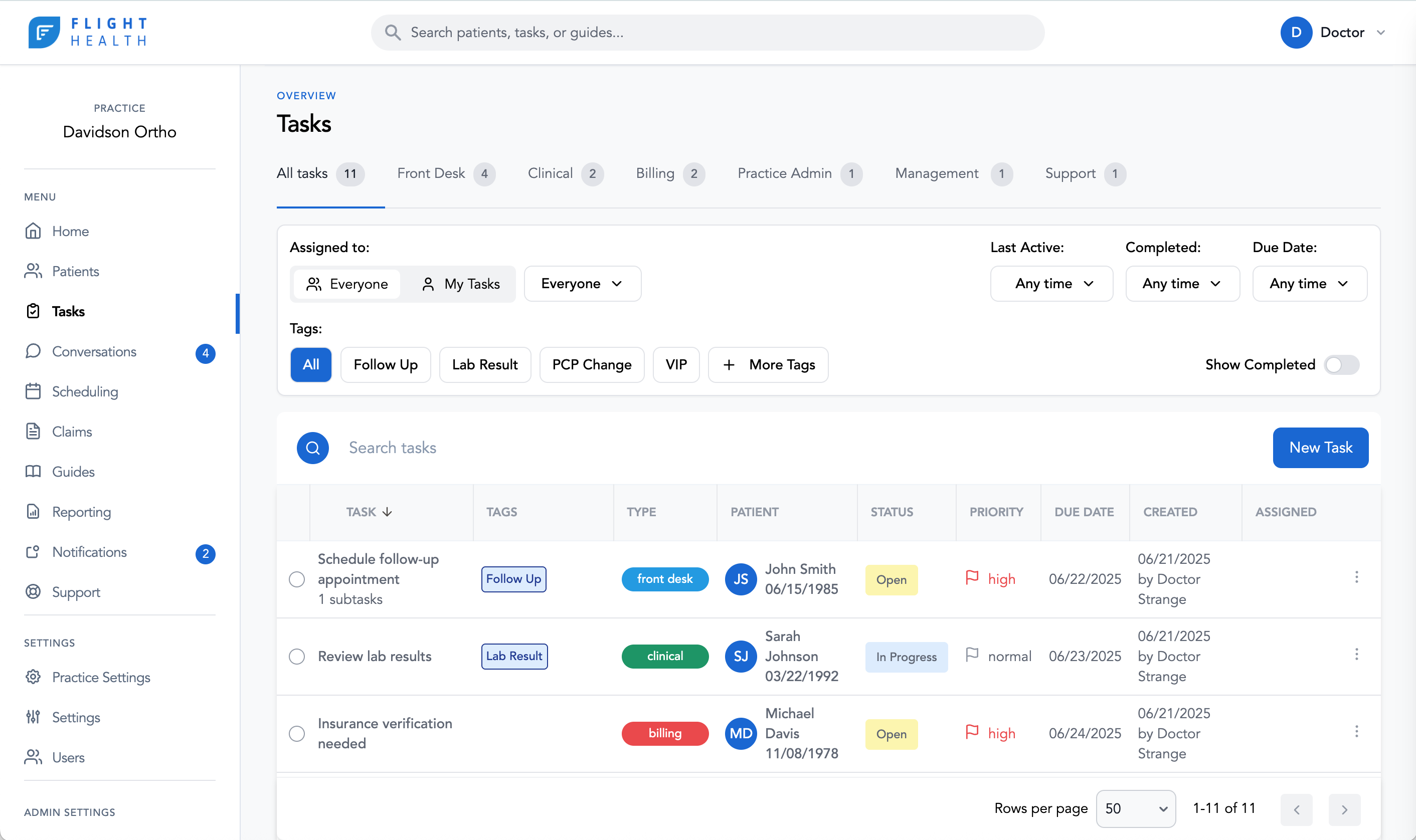 Flight Health Atlas Dashboard
